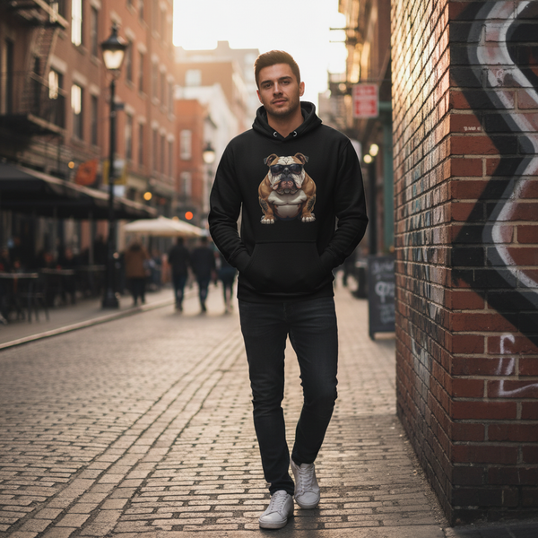 Cool Bulldog with Sunglasses and Cigar