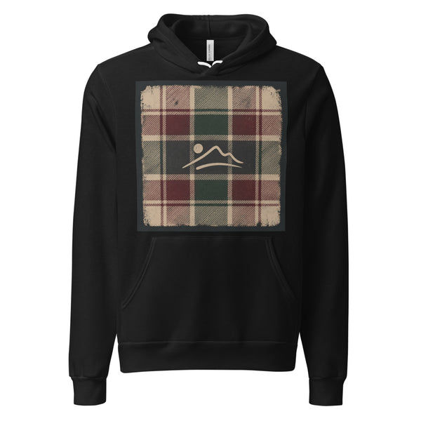 Grunge Plaid Patch Hoodie